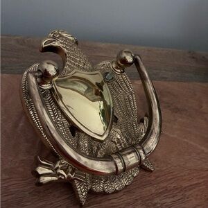 Vintage solid brass Gold Eagle Door Knocker